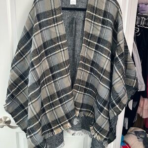 Plaid Women's Poncho